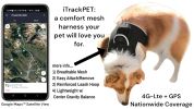 Collar Mini Cat Dog Tracking Chip Pet Locator Rechargeable GPS Tracker Size:M